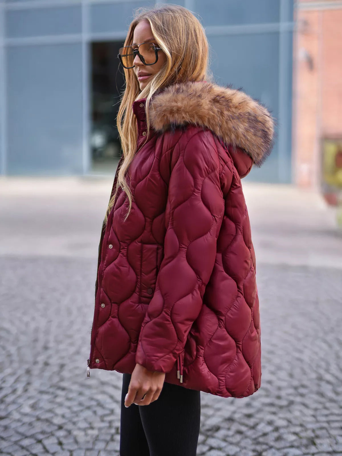 Women's burgundy jacket Mona