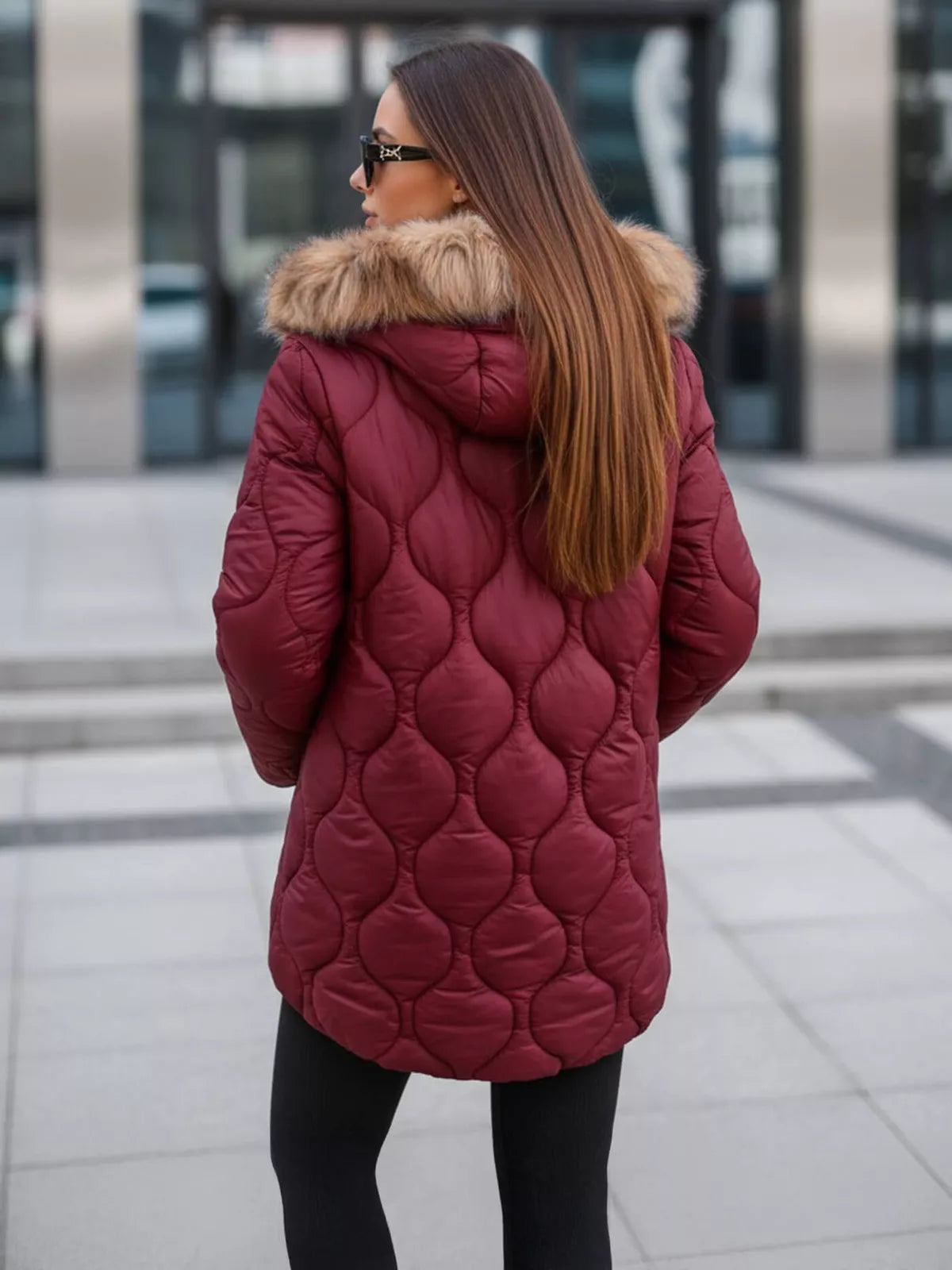 Women's burgundy jacket Mona