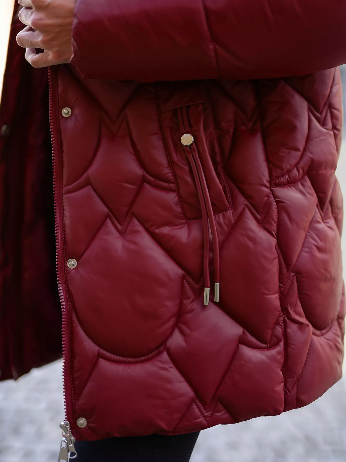 Women's burgundy winter jacket Verni