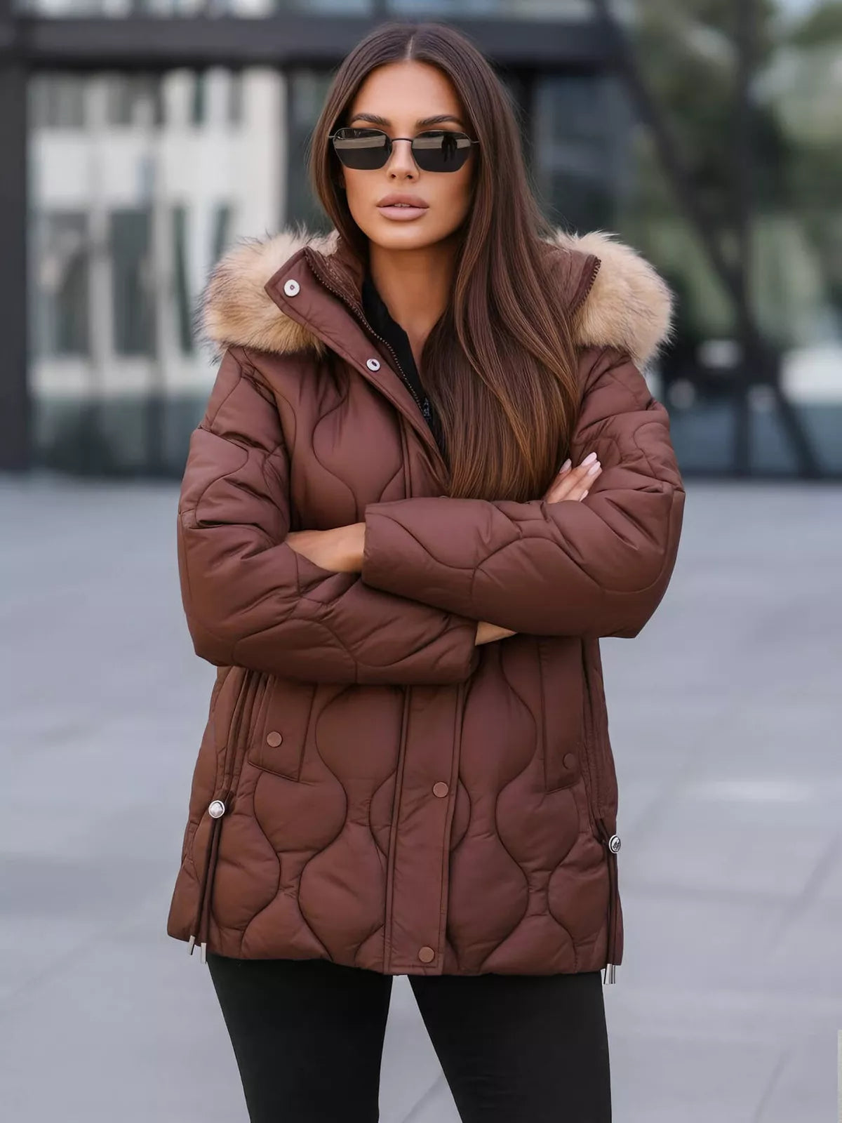 Women's brown jacket Mona