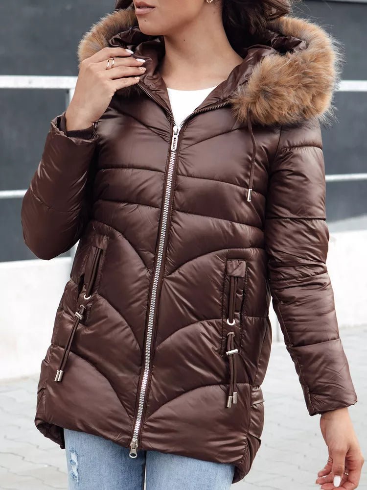Women's brown winter jacket Jessica
