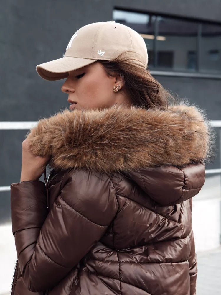 Women's brown winter jacket Jessica