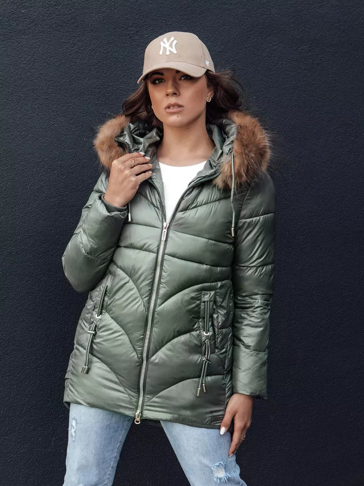 Women's winter green jacket Jessica