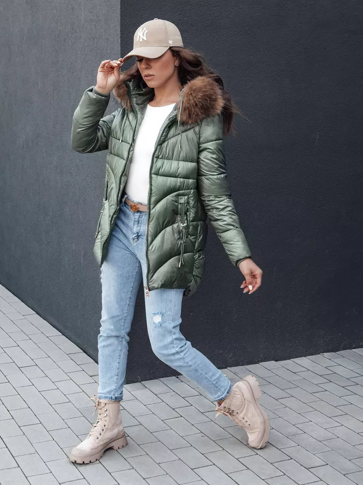 Women's winter green jacket Jessica