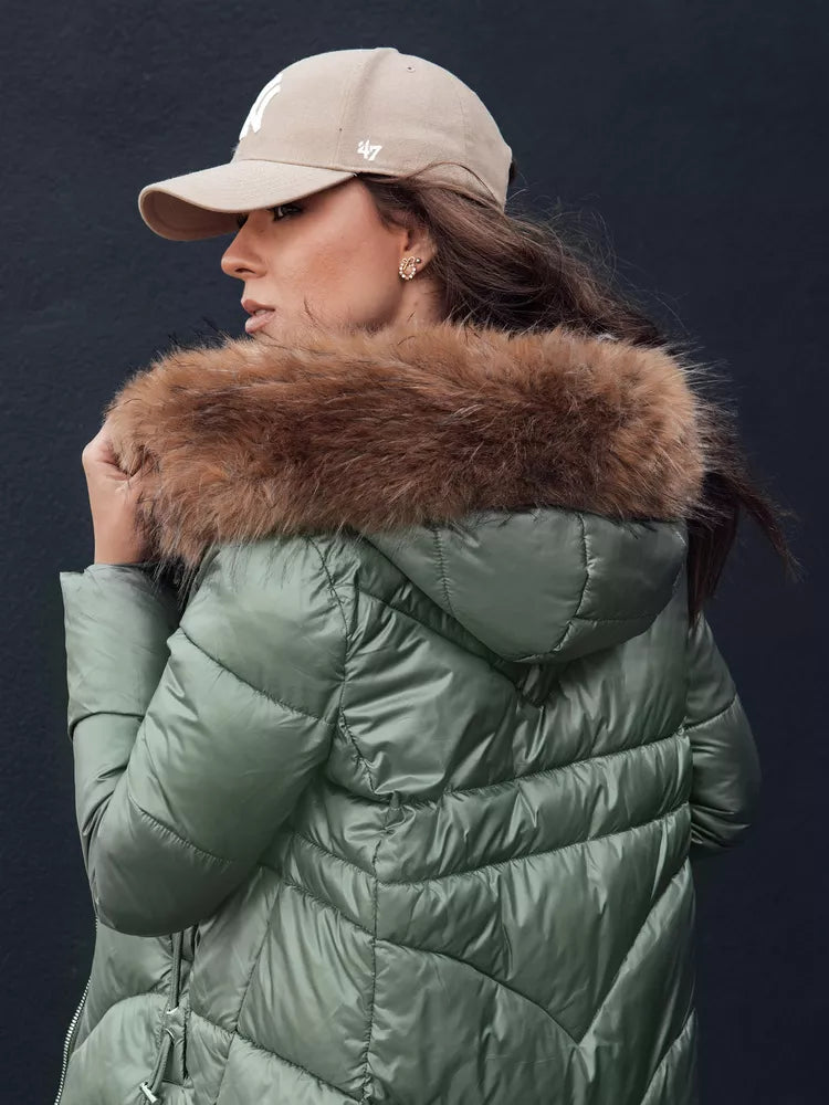 Women's winter green jacket Jessica