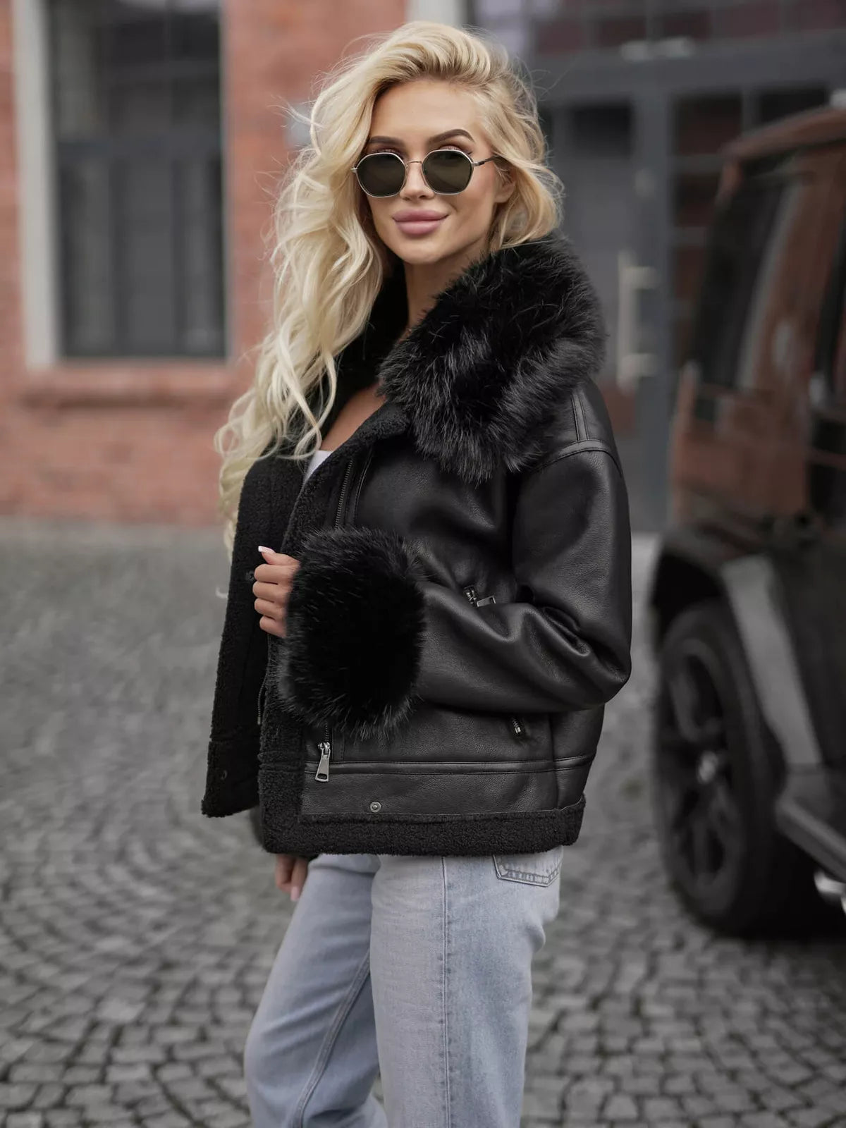 Women's black winter jacket Cari