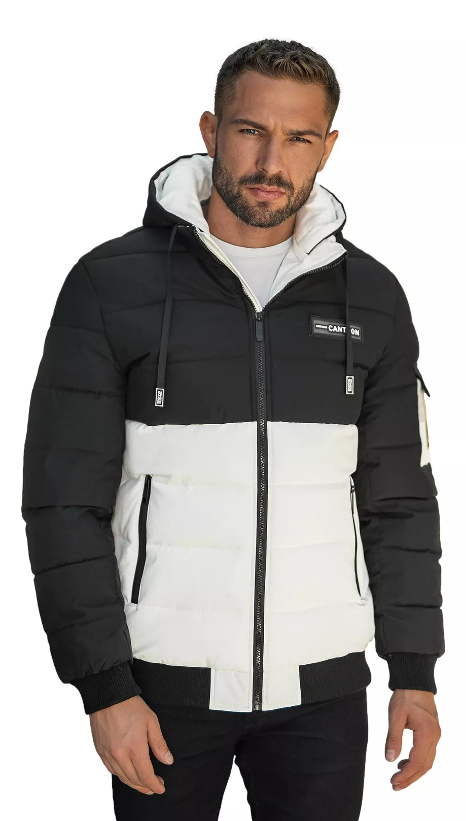Men's black/white winter jacket Molix 