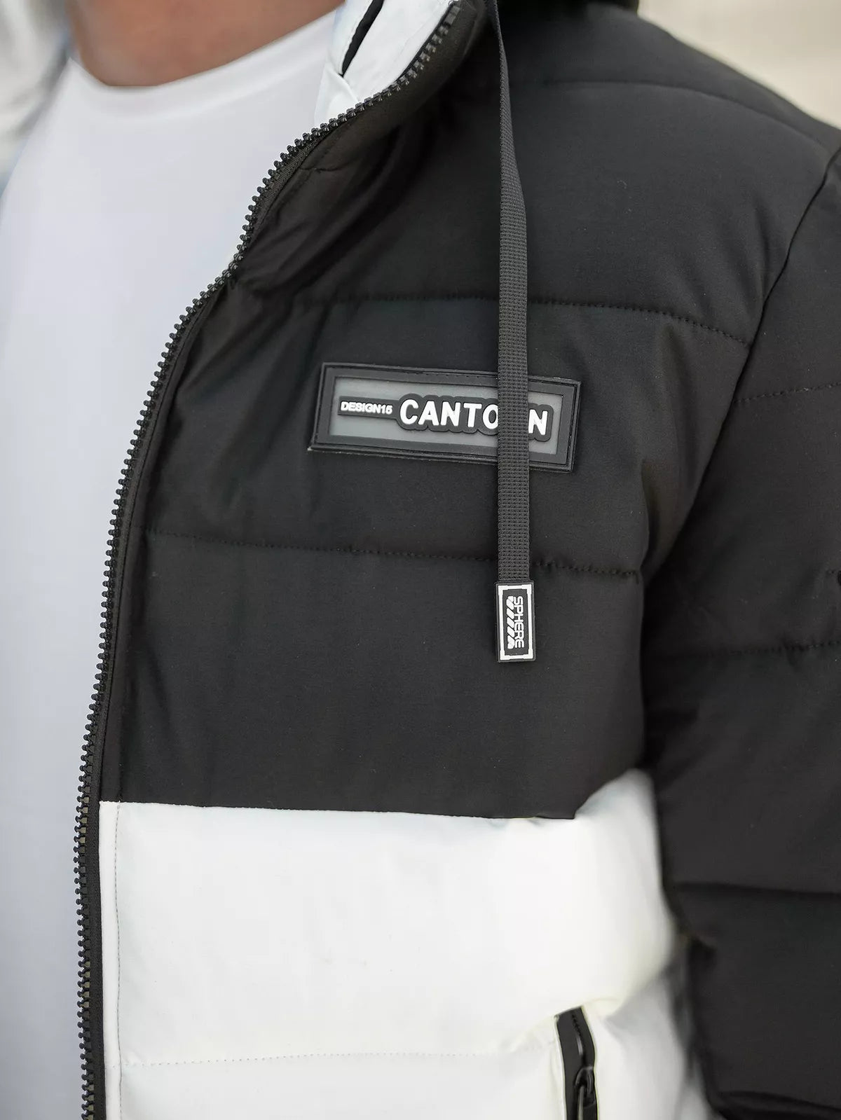 Men's black/white winter jacket Molix 