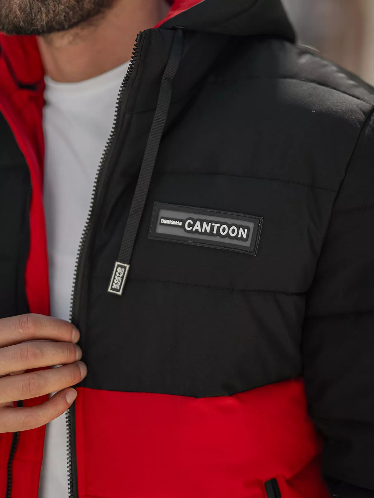 Men's black/red winter jacket Molix 