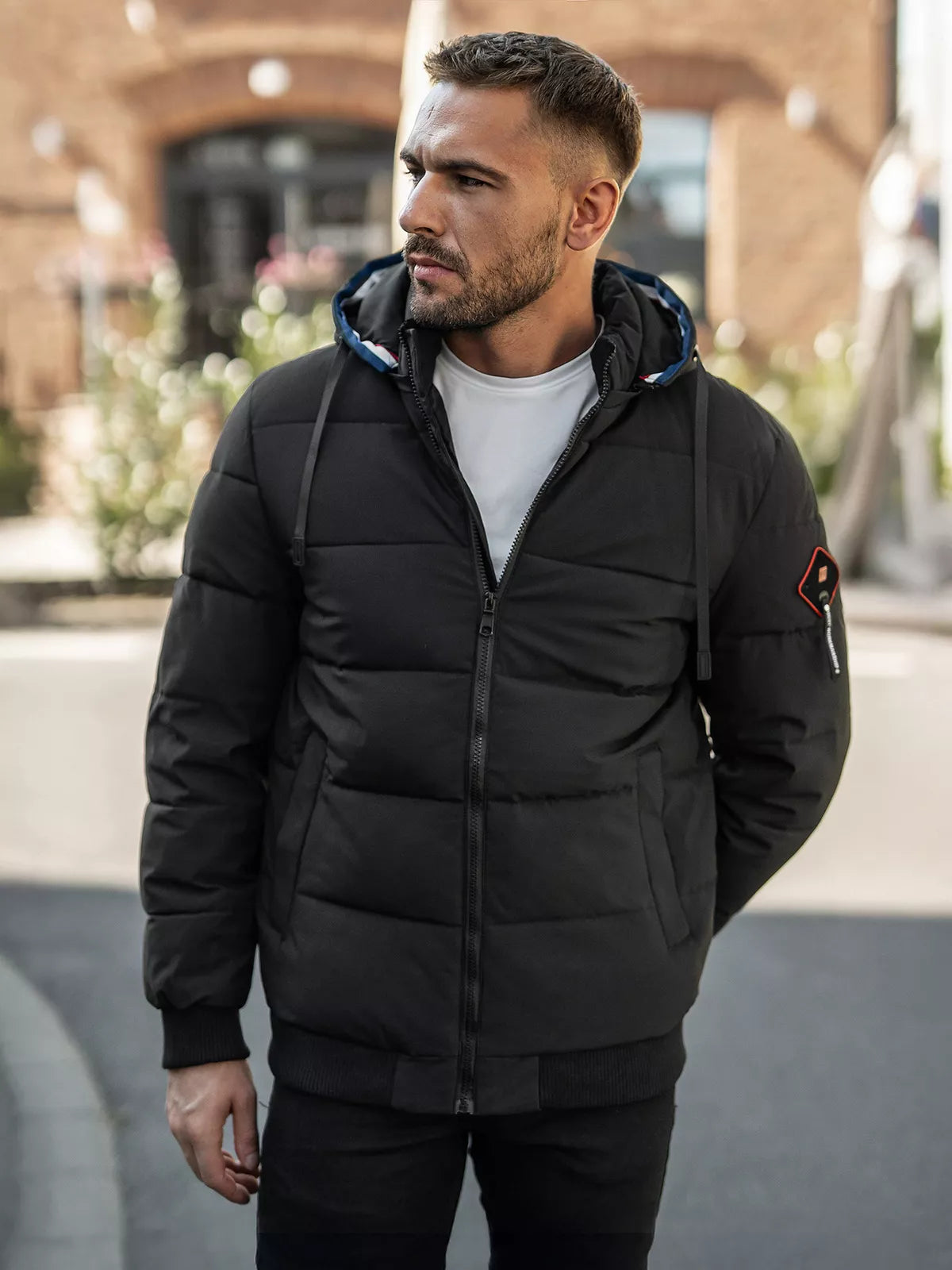 Men's black winter jacket Martim