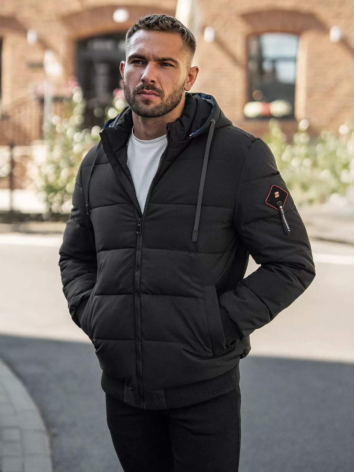 Men's black winter jacket Martim