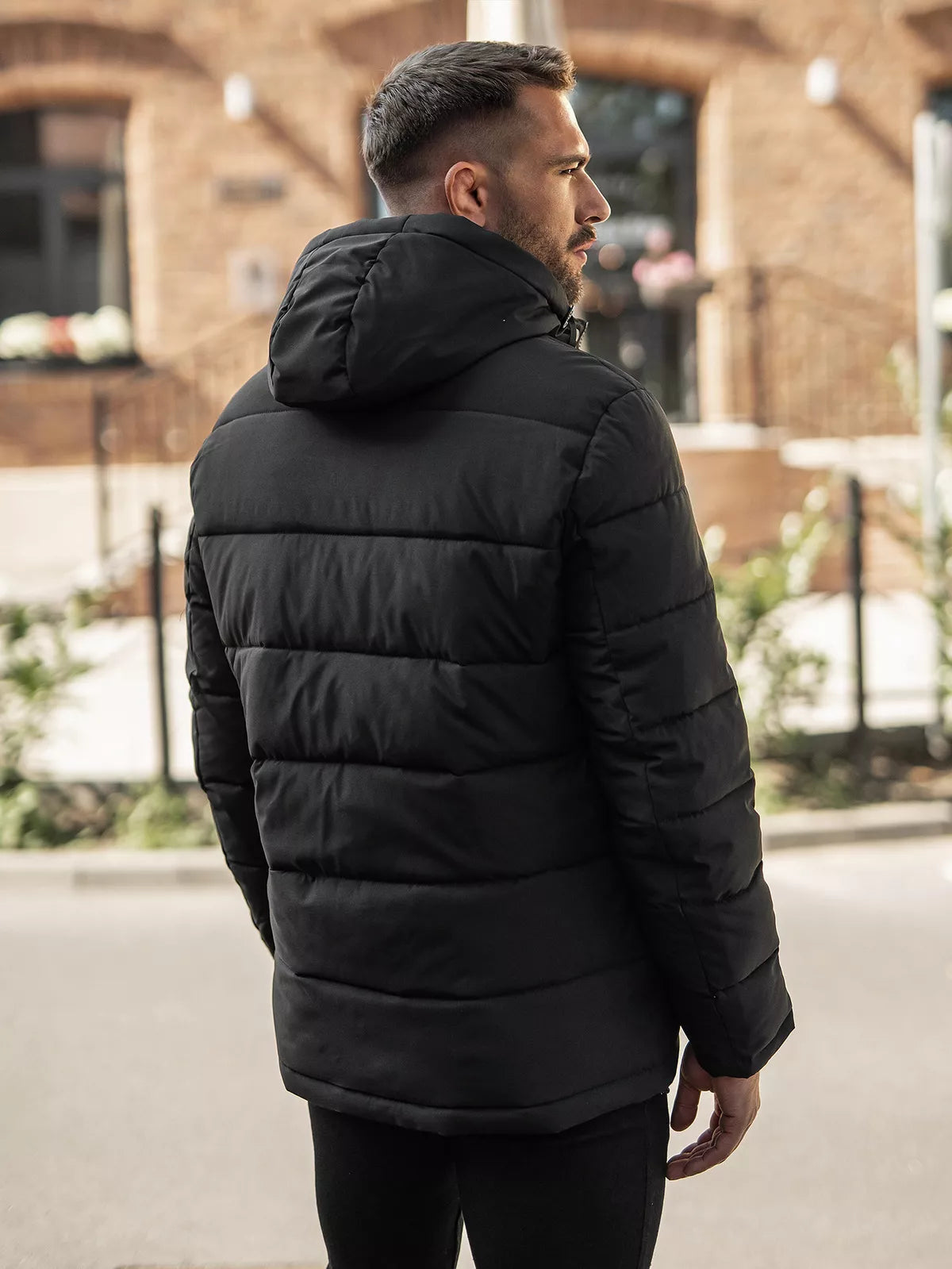 Men's black winter jacket Lorenzo