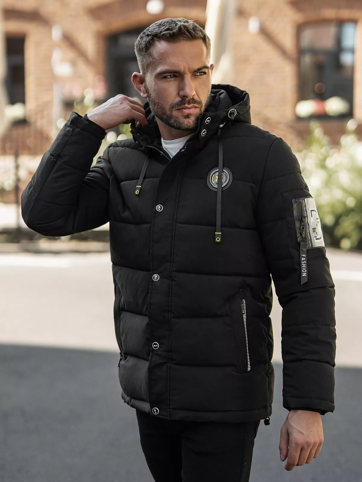 Men's black winter jacket Lorenzo