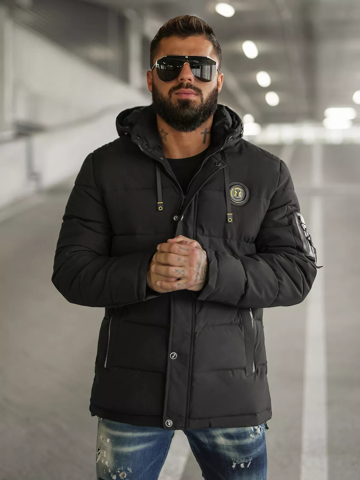 Men's black winter jacket Lorenzo