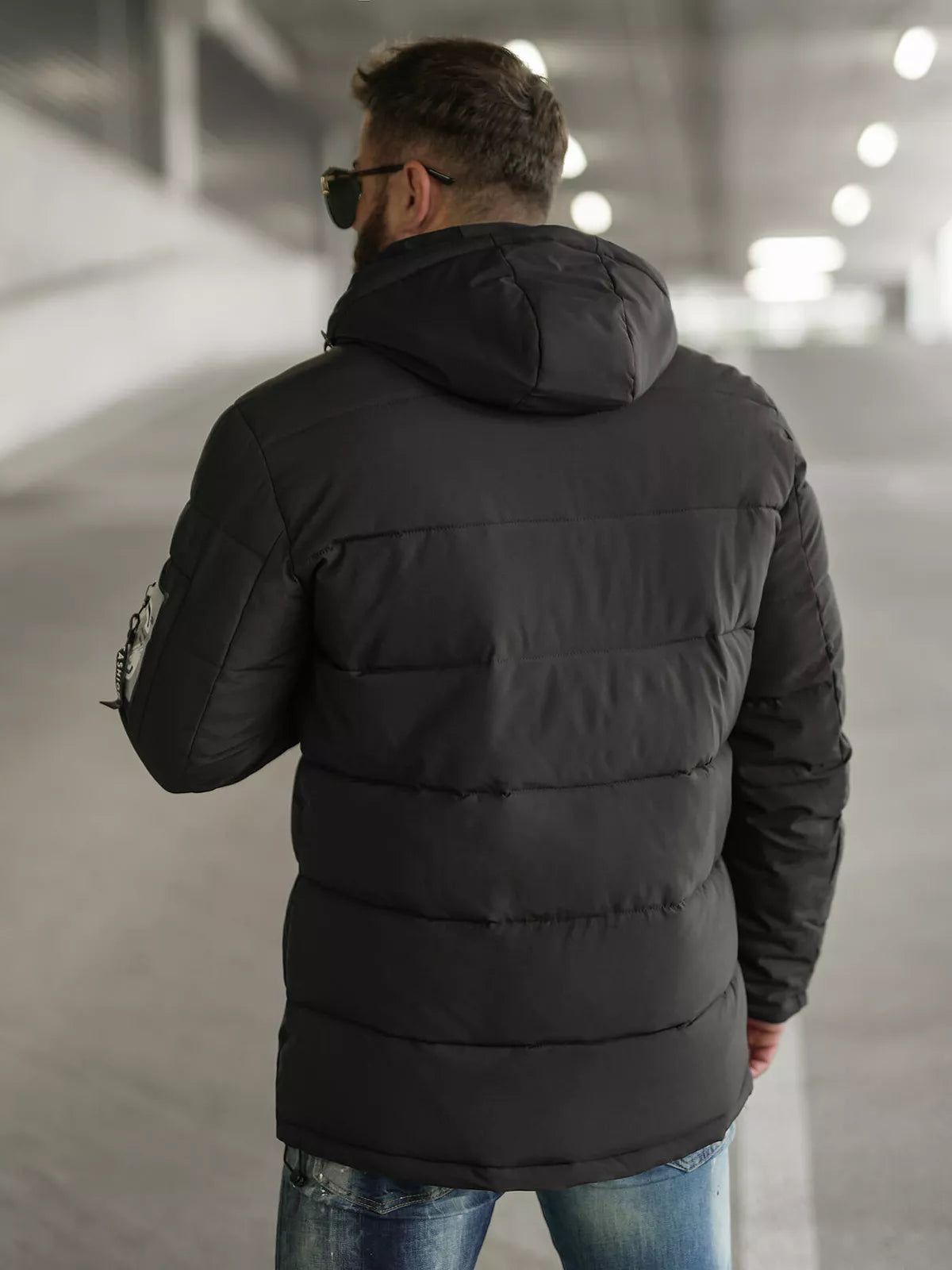 Men's black winter jacket Lorenzo