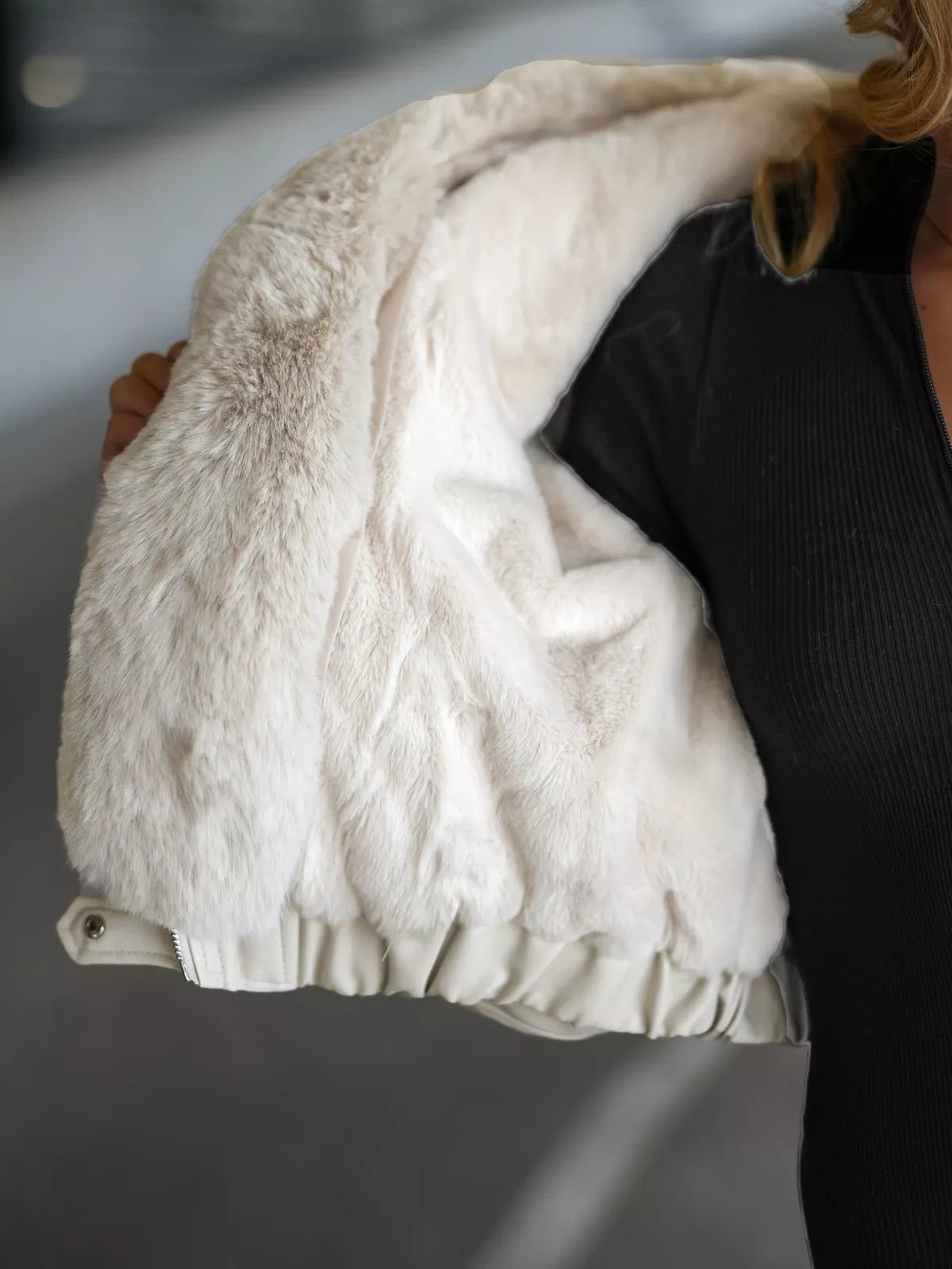 Women's brown leather jacket Tiara