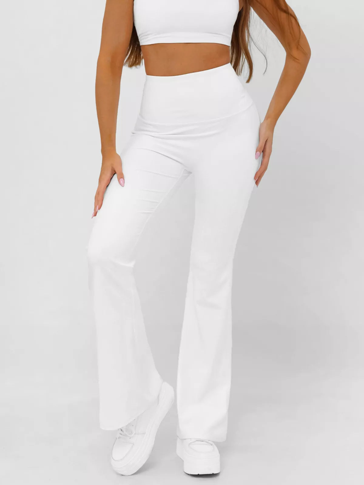 Women's white sports pants Perla