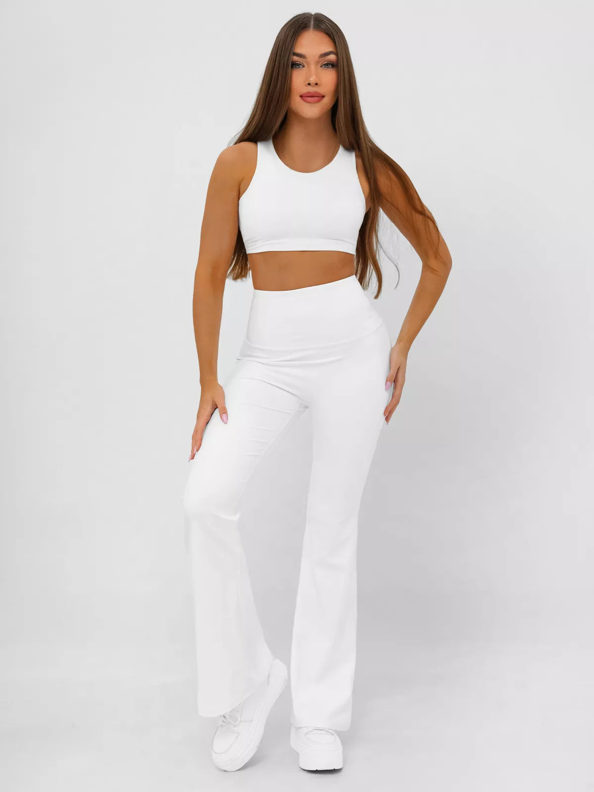 Women's white sports pants Perla