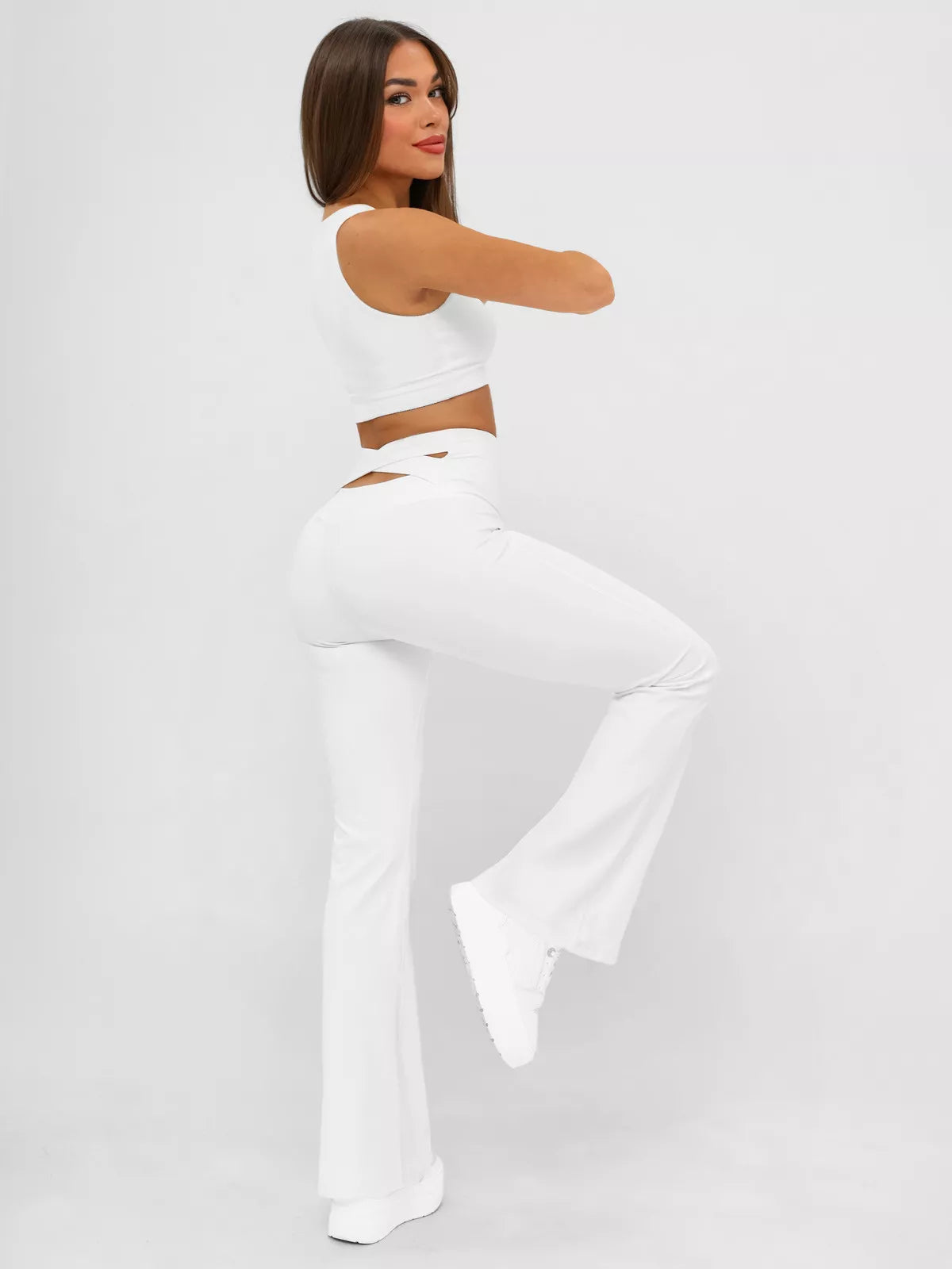 Women's white sports pants Perla