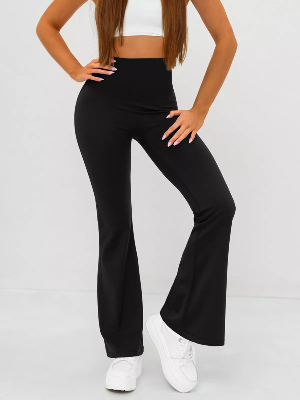Women's black sports pants Perla