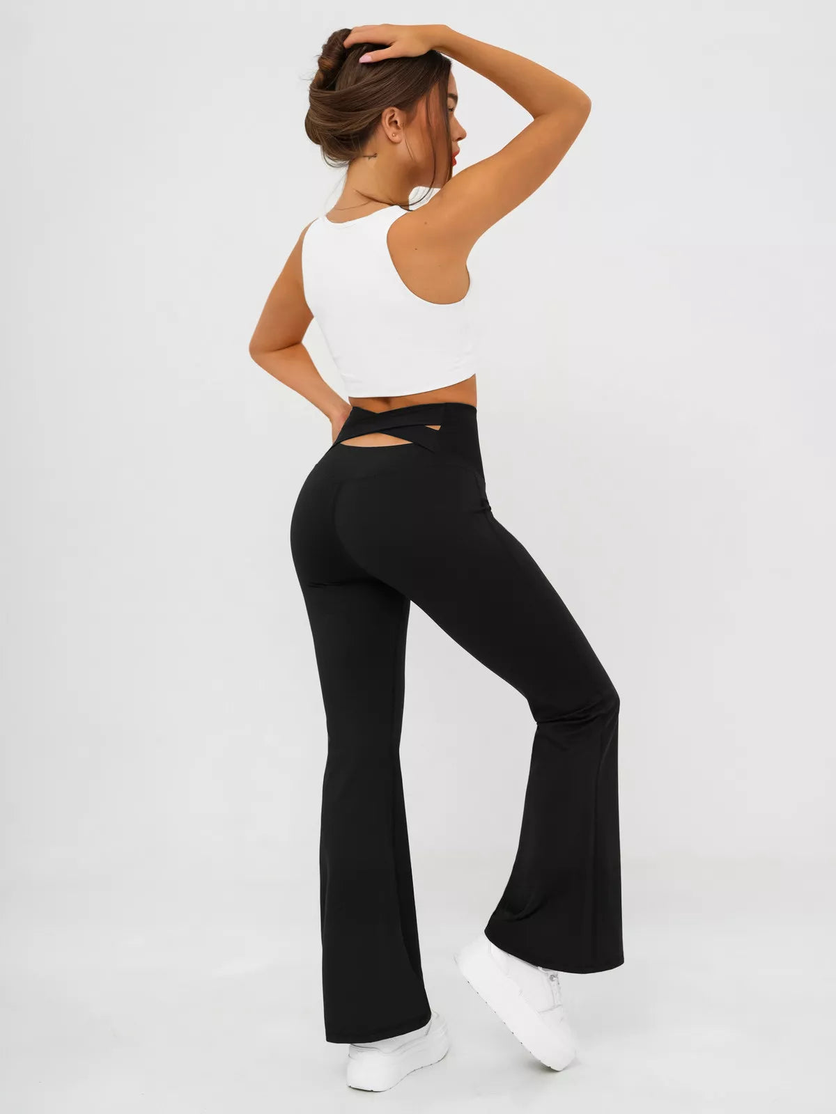 Women's black sports pants Perla