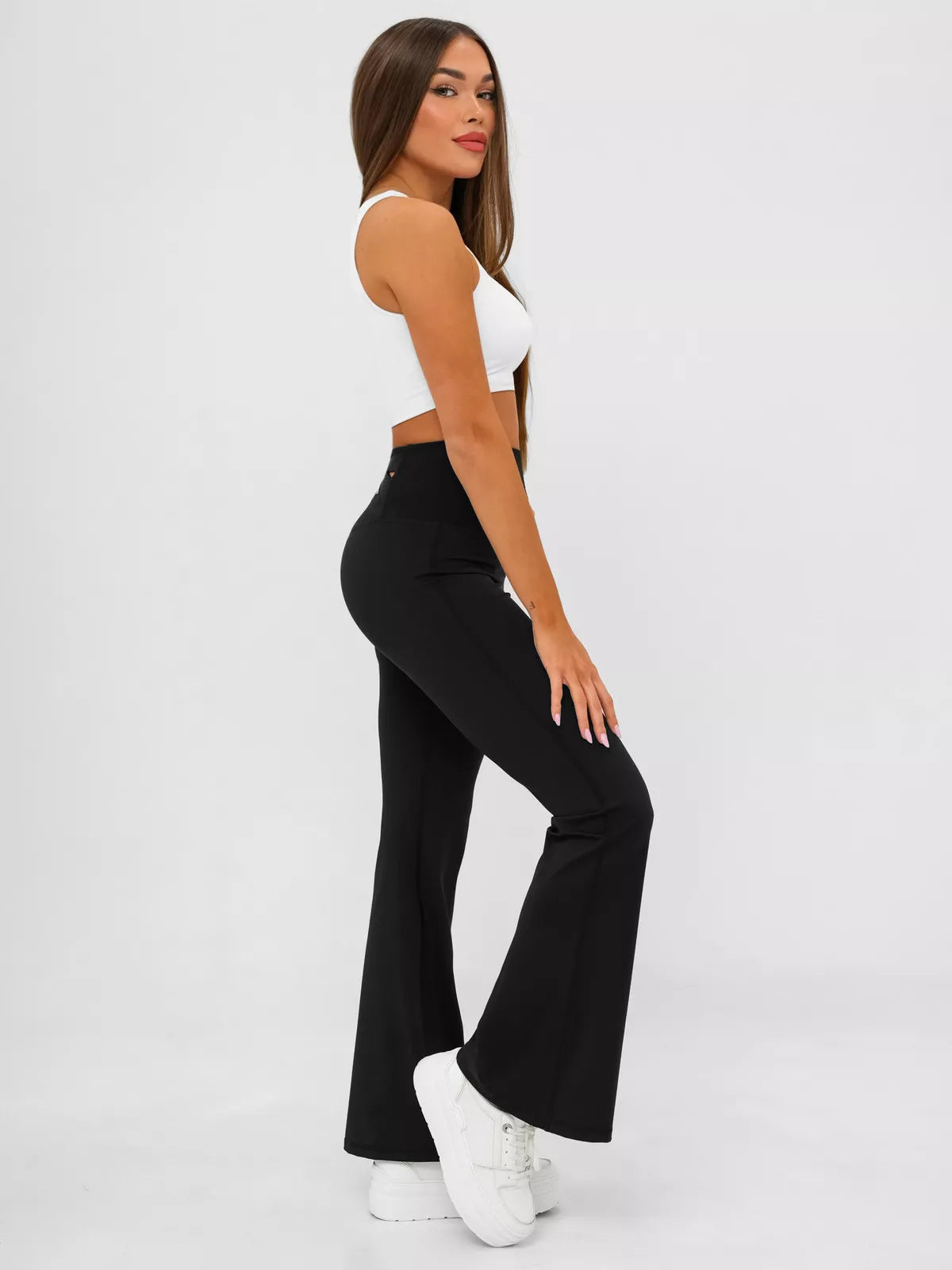 Women's black sports pants Perla