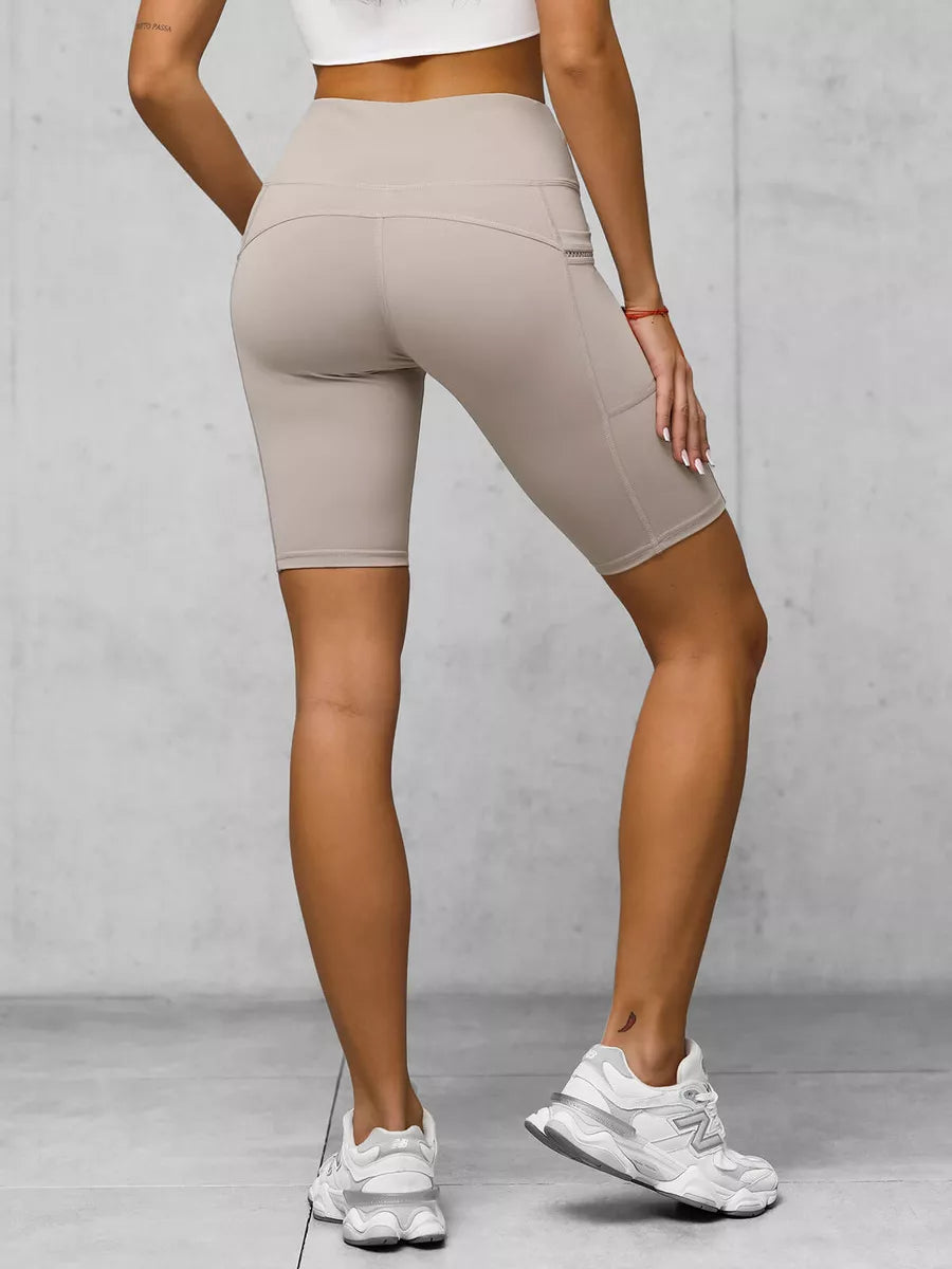 Women's biker style brown shorts Neli