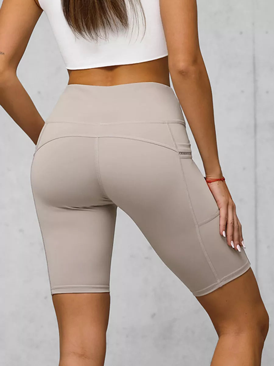 Women's biker style brown shorts Neli