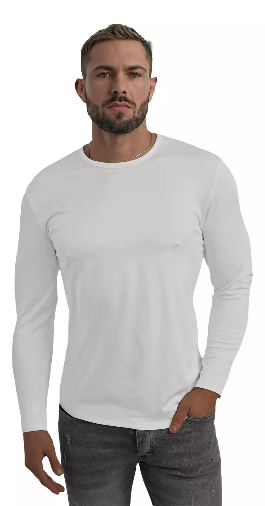 Men's white T-shirt Rojo