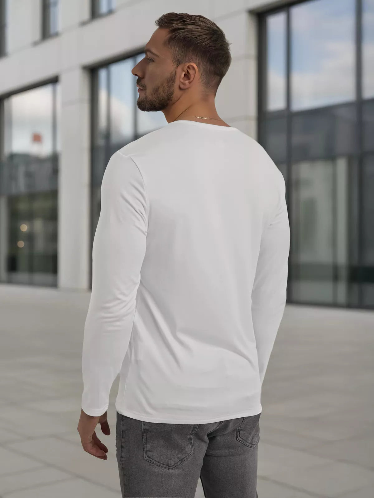 Men's white T-shirt Rojo