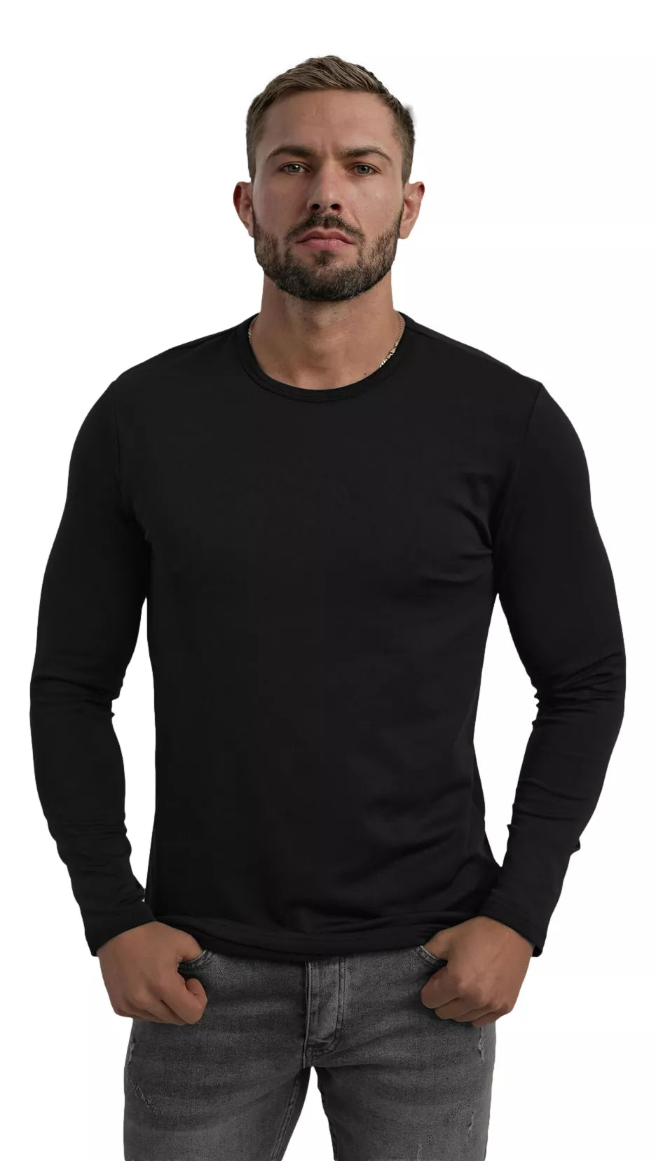 Men's black T-shirt Rojo