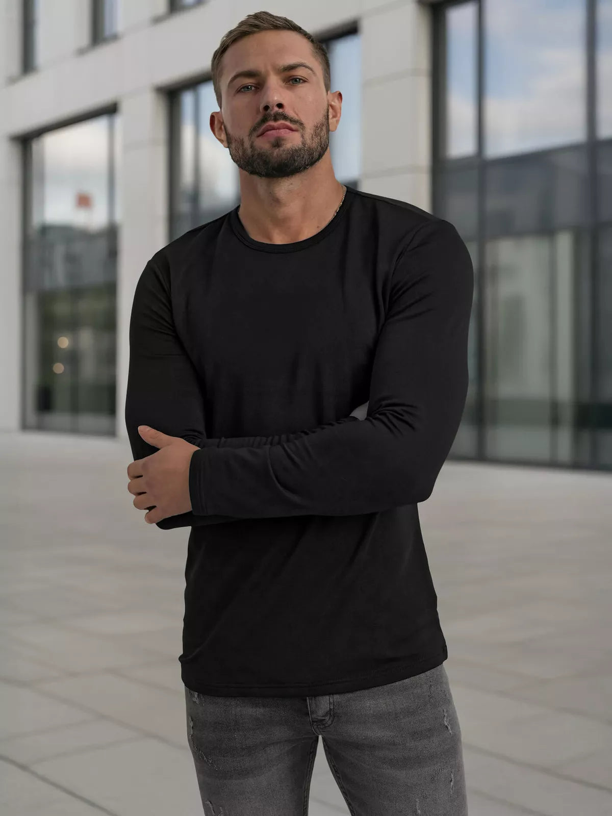 Men's black T-shirt Rojo