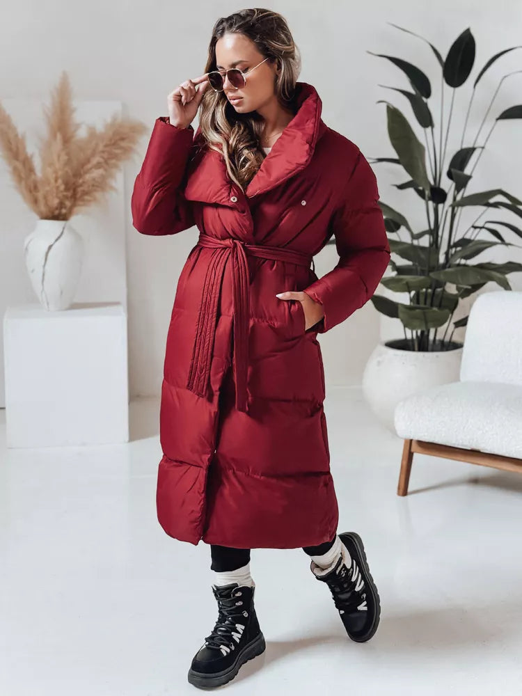 Women's burgundy quilted jacket Favi