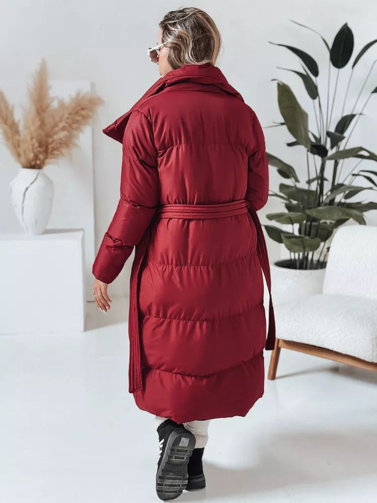 Women's burgundy quilted jacket Favi