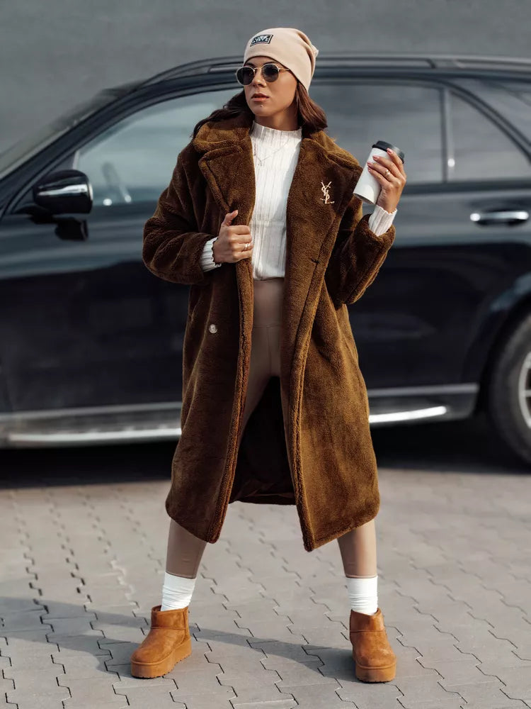 Women's winter brown coat Luxer