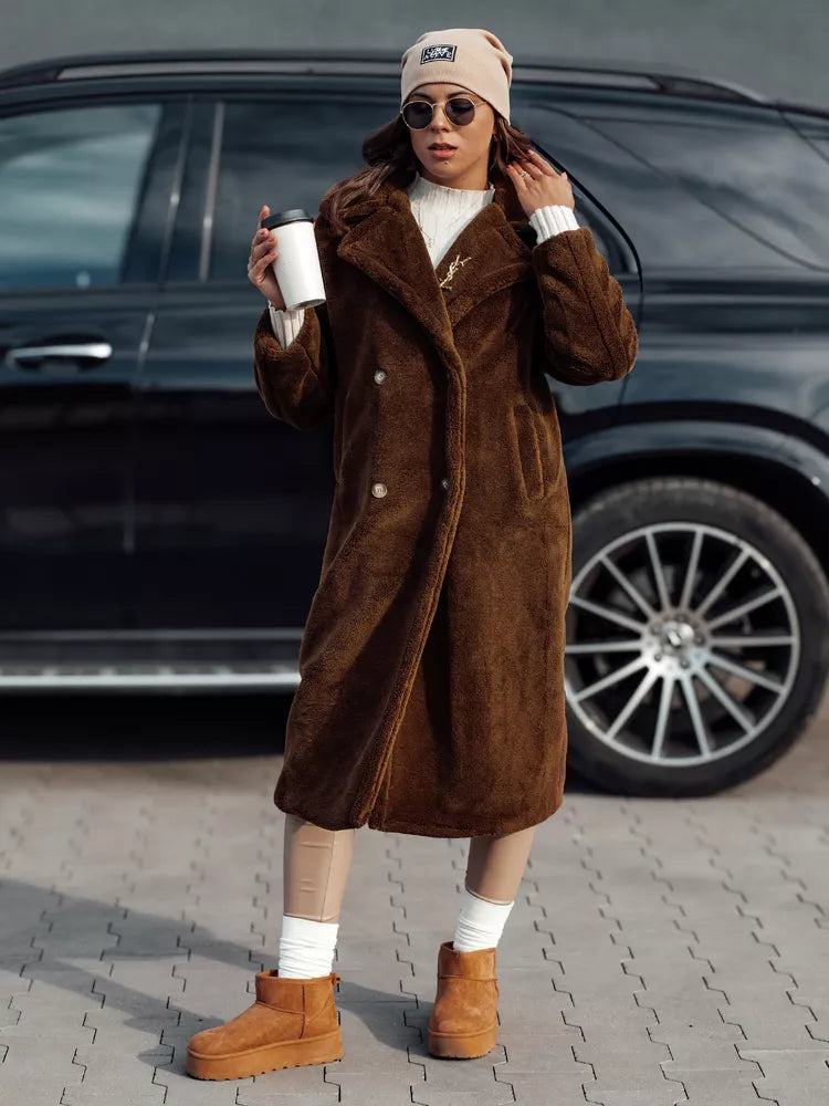 Women's winter brown coat Luxer