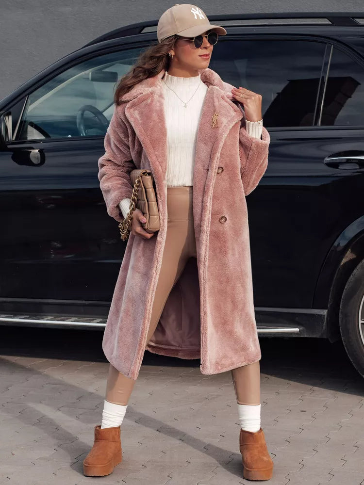 Women's winter pink coat Luxer