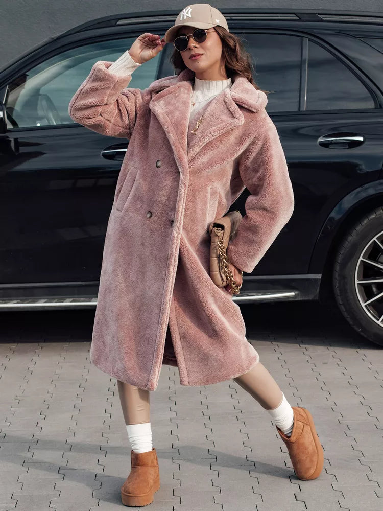 Women's winter pink coat Luxer