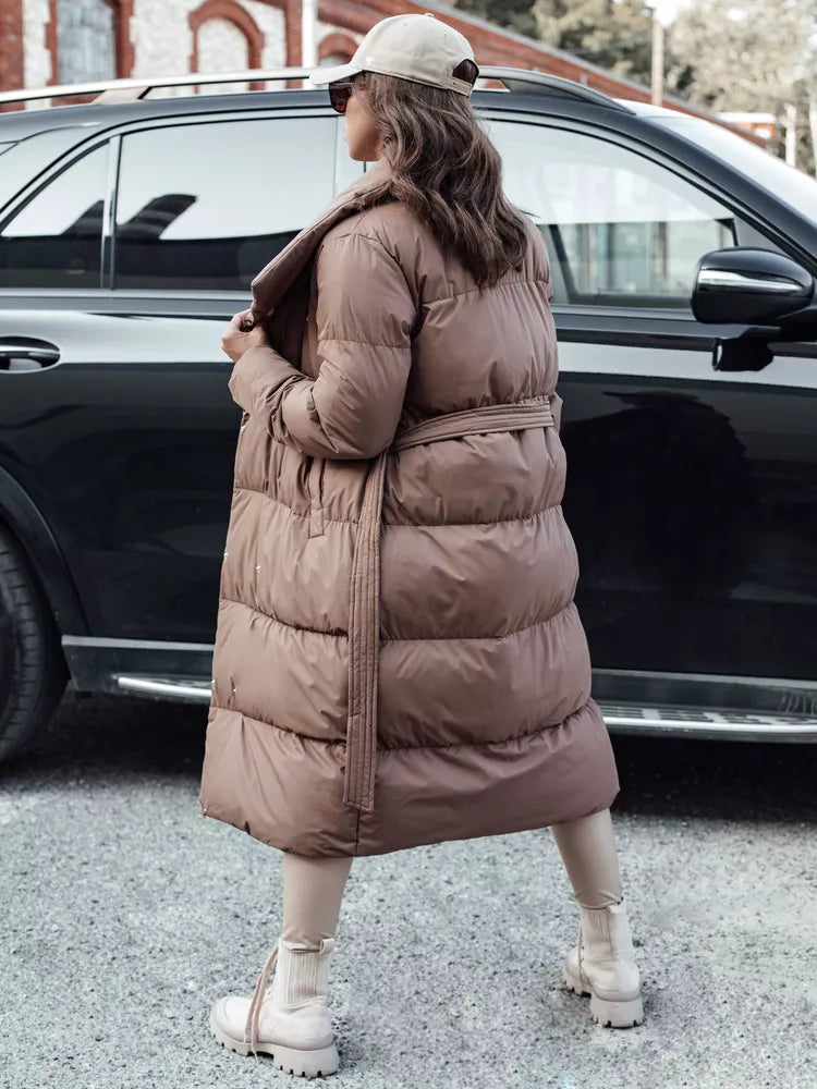 Women's light brown quilted jacket Favi