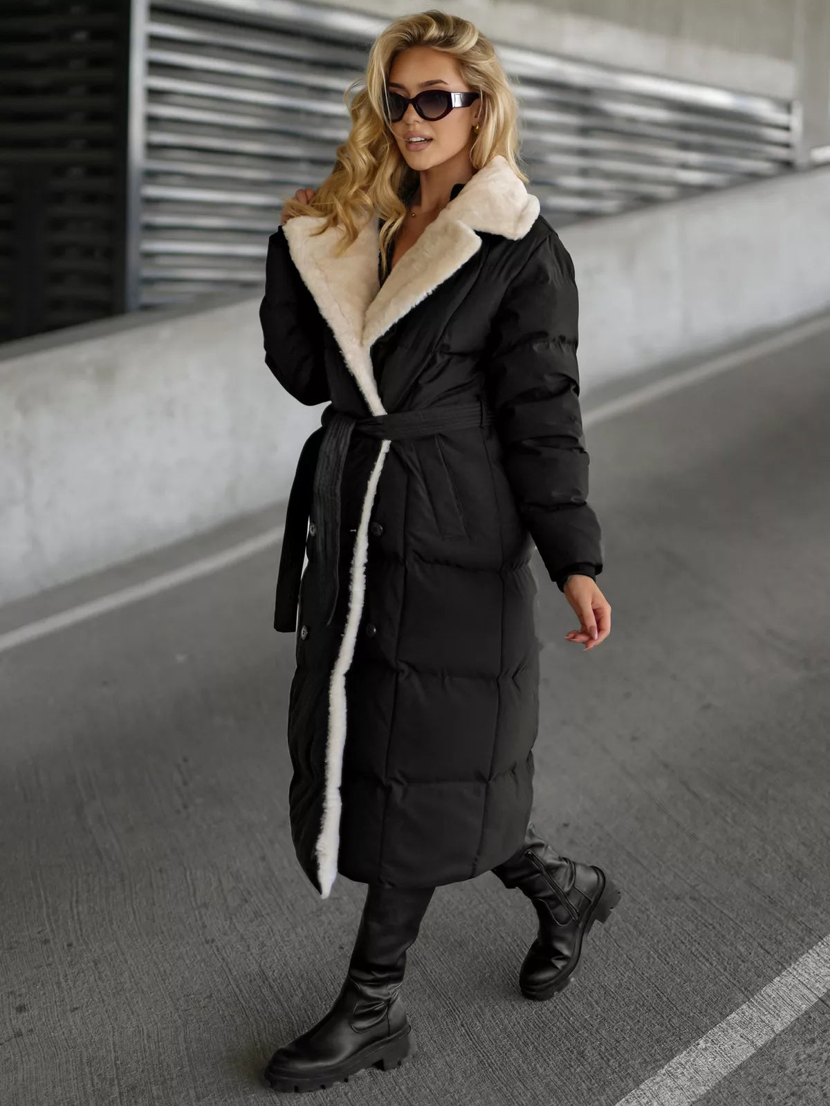 Women's quilted black jacket Charlot
