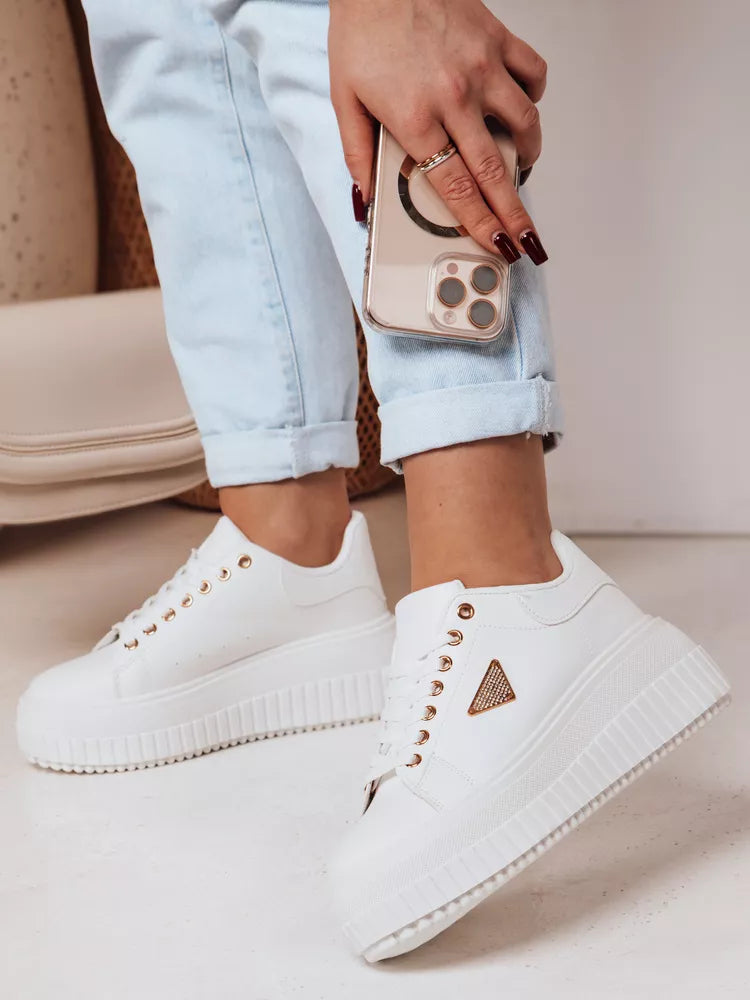 Women's white casual shoes Snikpik