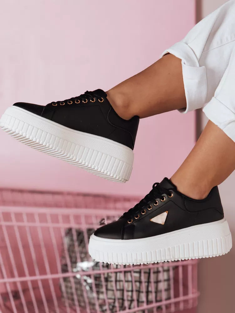 Women's black casual shoes Snikpik