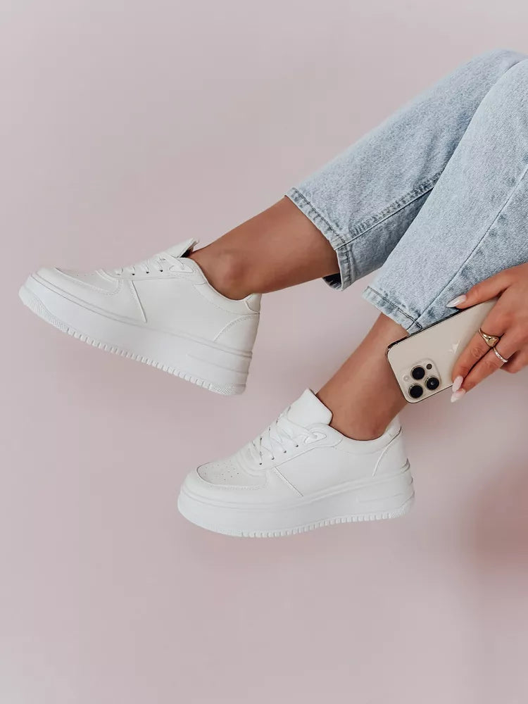 Women's white sneakers Walk me up