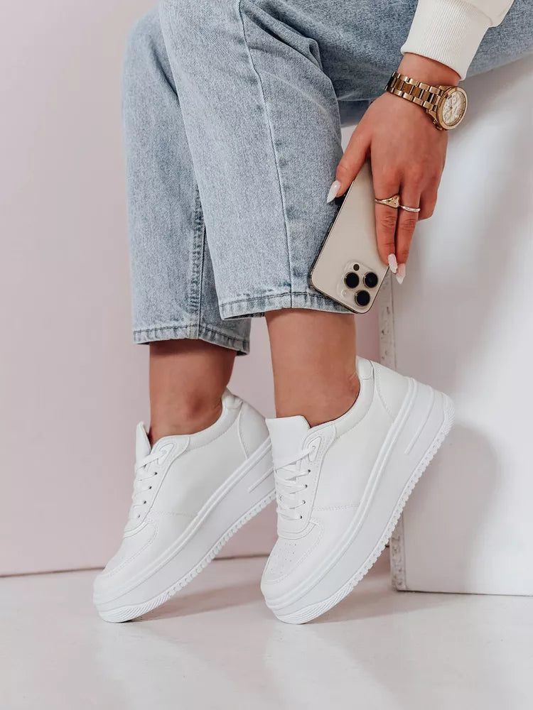 Women's white sneakers Walk me up