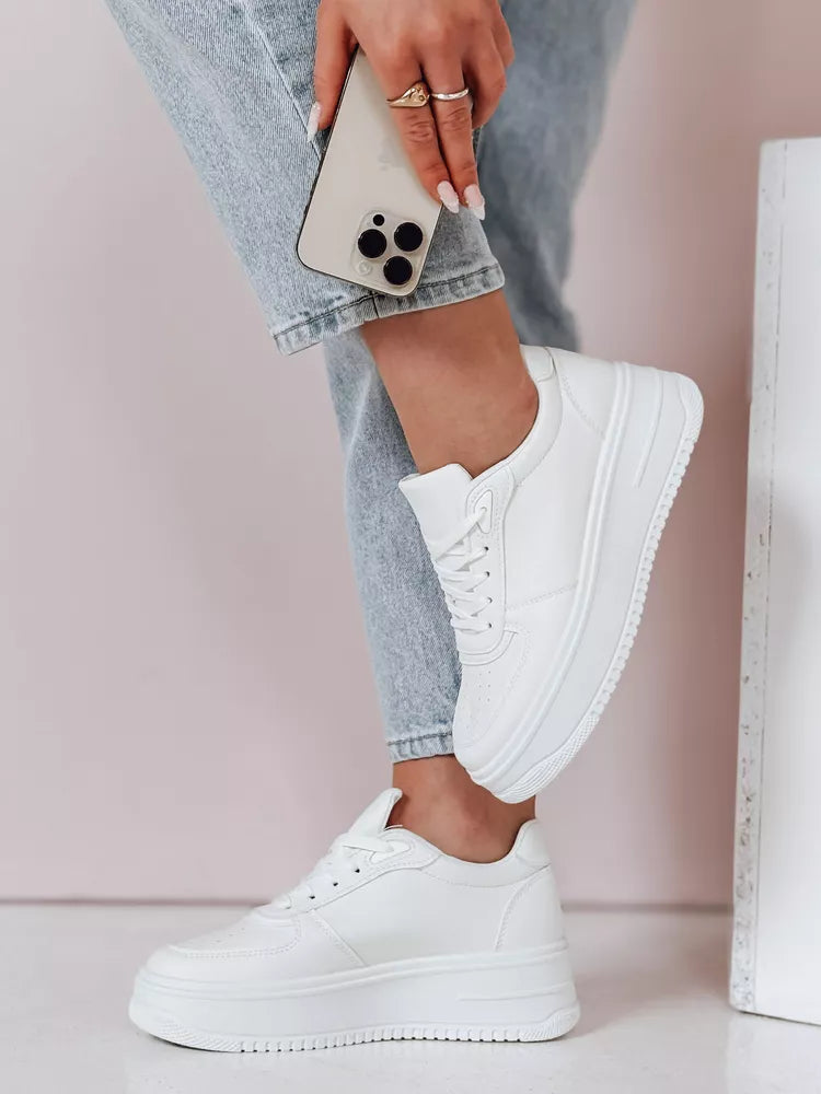 Women's white sneakers Walk me up