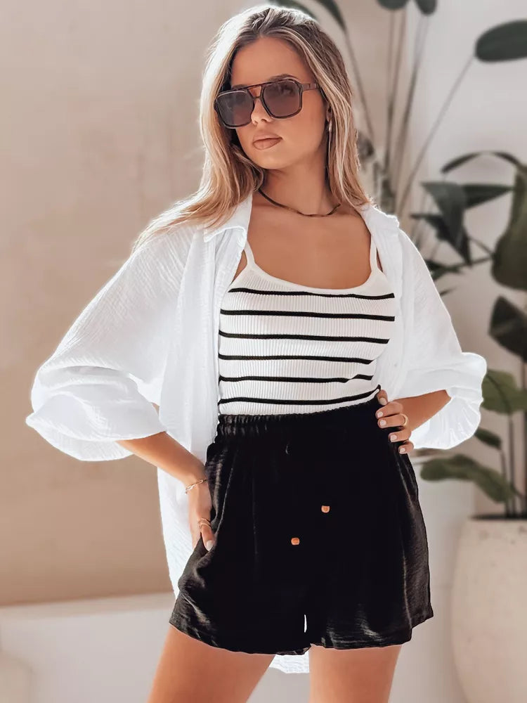 Women's black shorts Summer