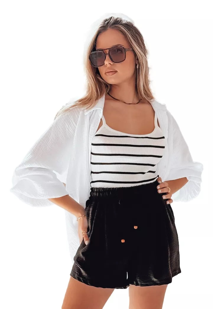 Women's black shorts Summer