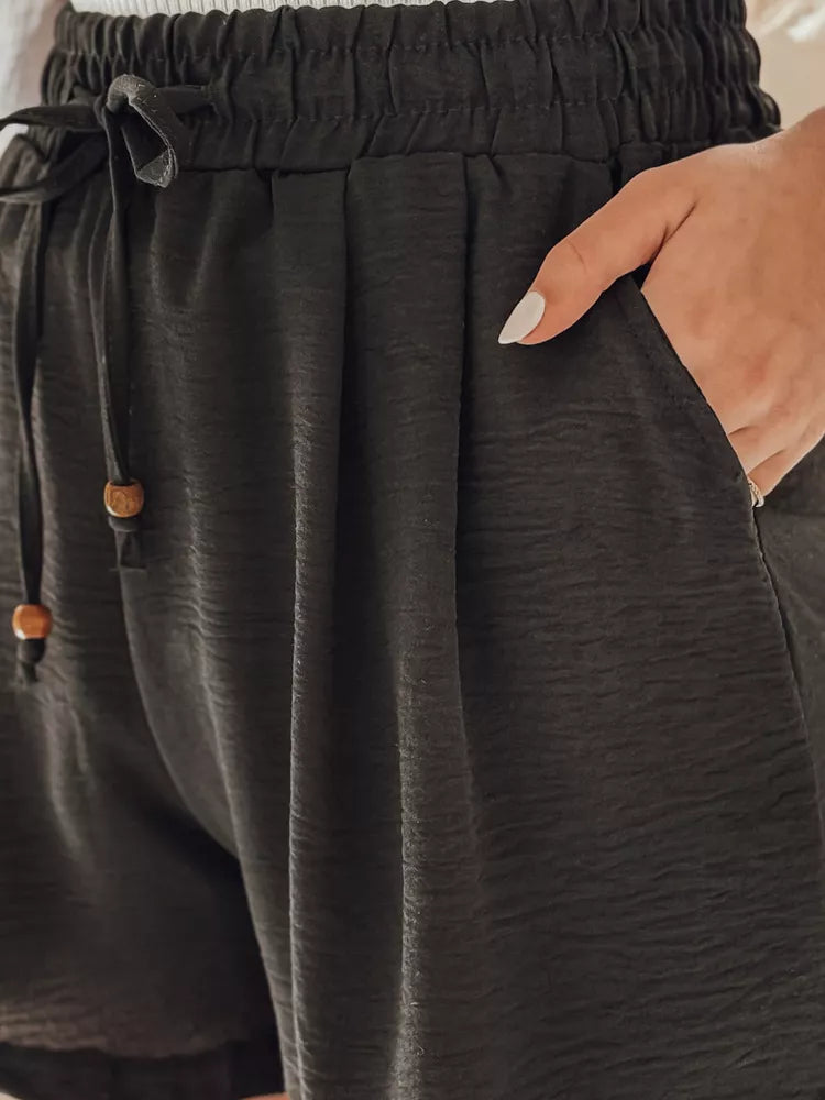 Women's black shorts Summer