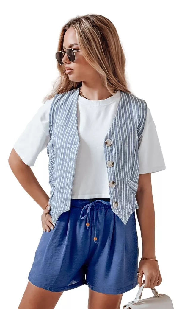 Women's blue shorts Summer