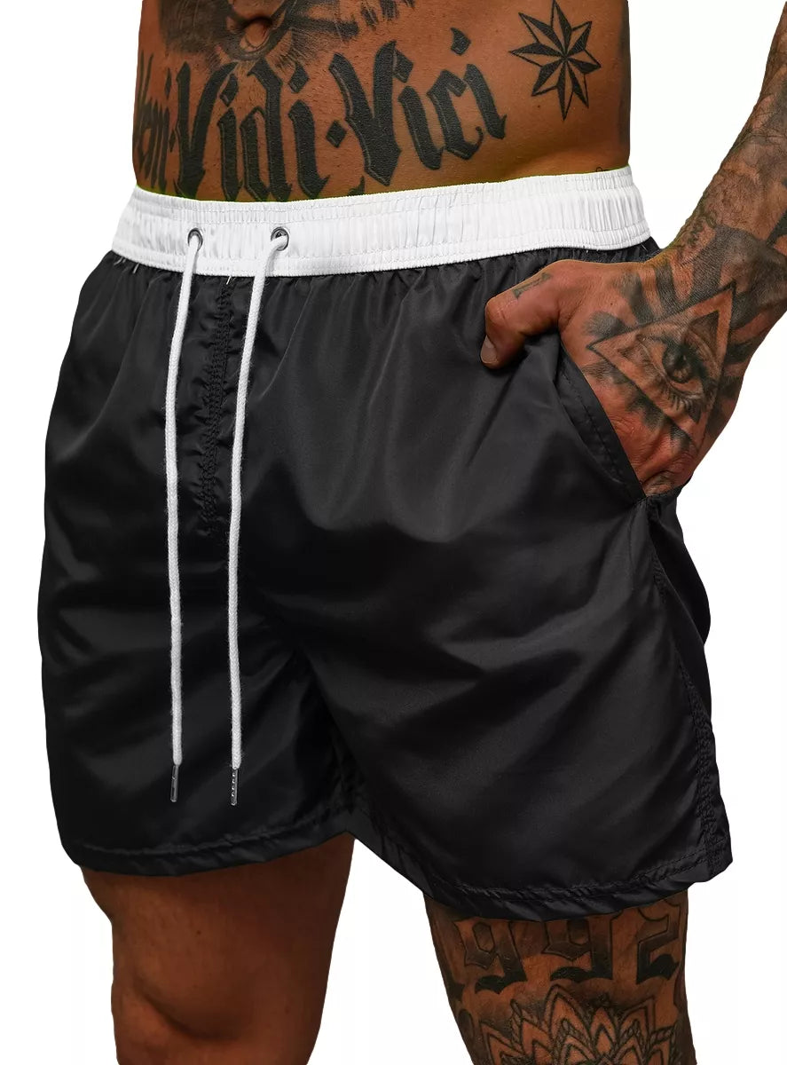 Men's shorts black/white Renald